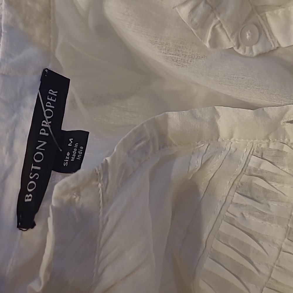 NWT BOSTON PROPER white tiered shift maxi dress - Picture 5 of 13